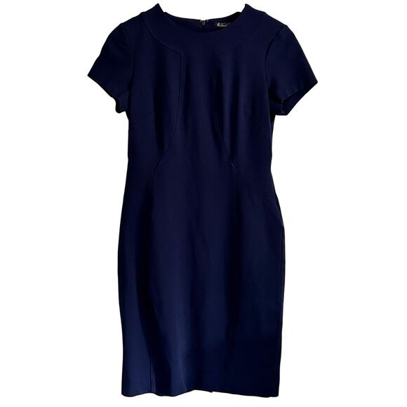 Brooks Brothers Sheath Dress 8 8P P8 Petite Blue Academia Office Career Sheath - Picture 1 of 8